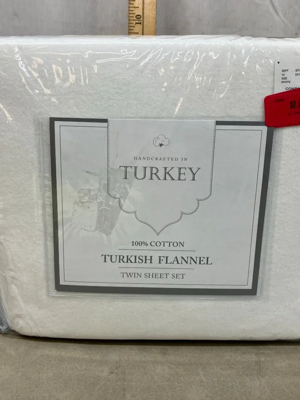 Turkish Flannel Twin Sheet Set White 100% Cotton 3Pc Bedding Twin Pillowcase